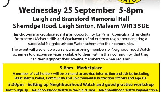 Neighbourhood Watch Together Event Flyer