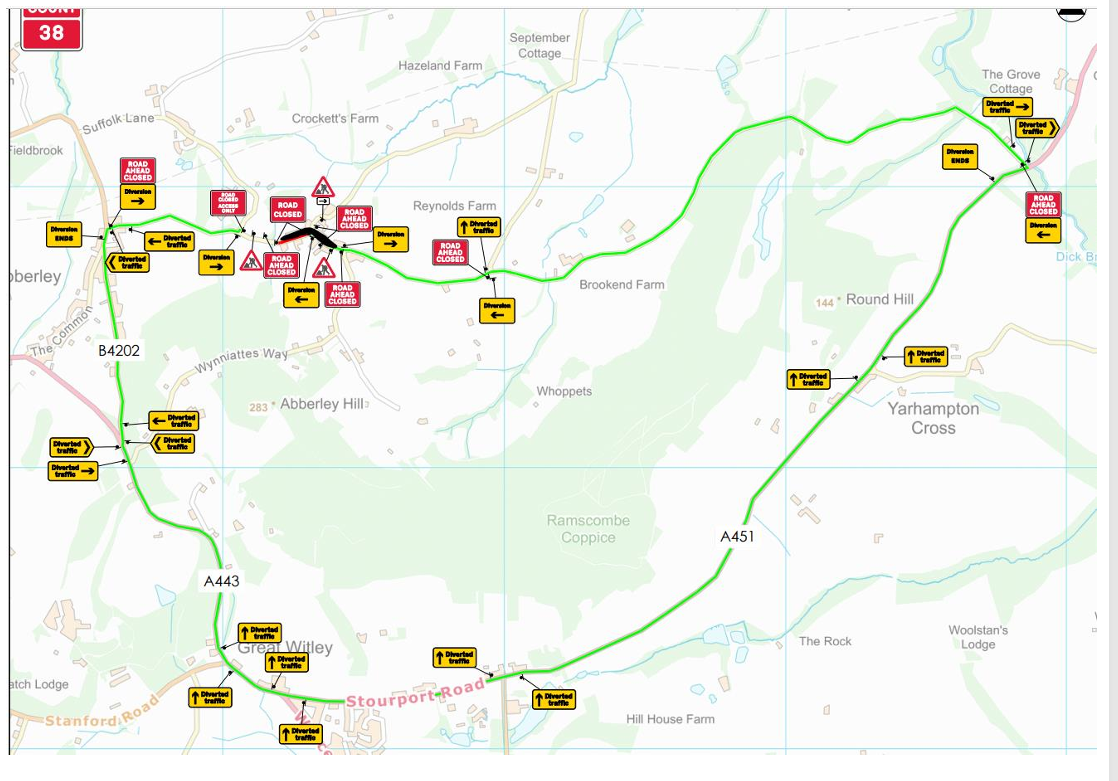 road closure 2 1st june