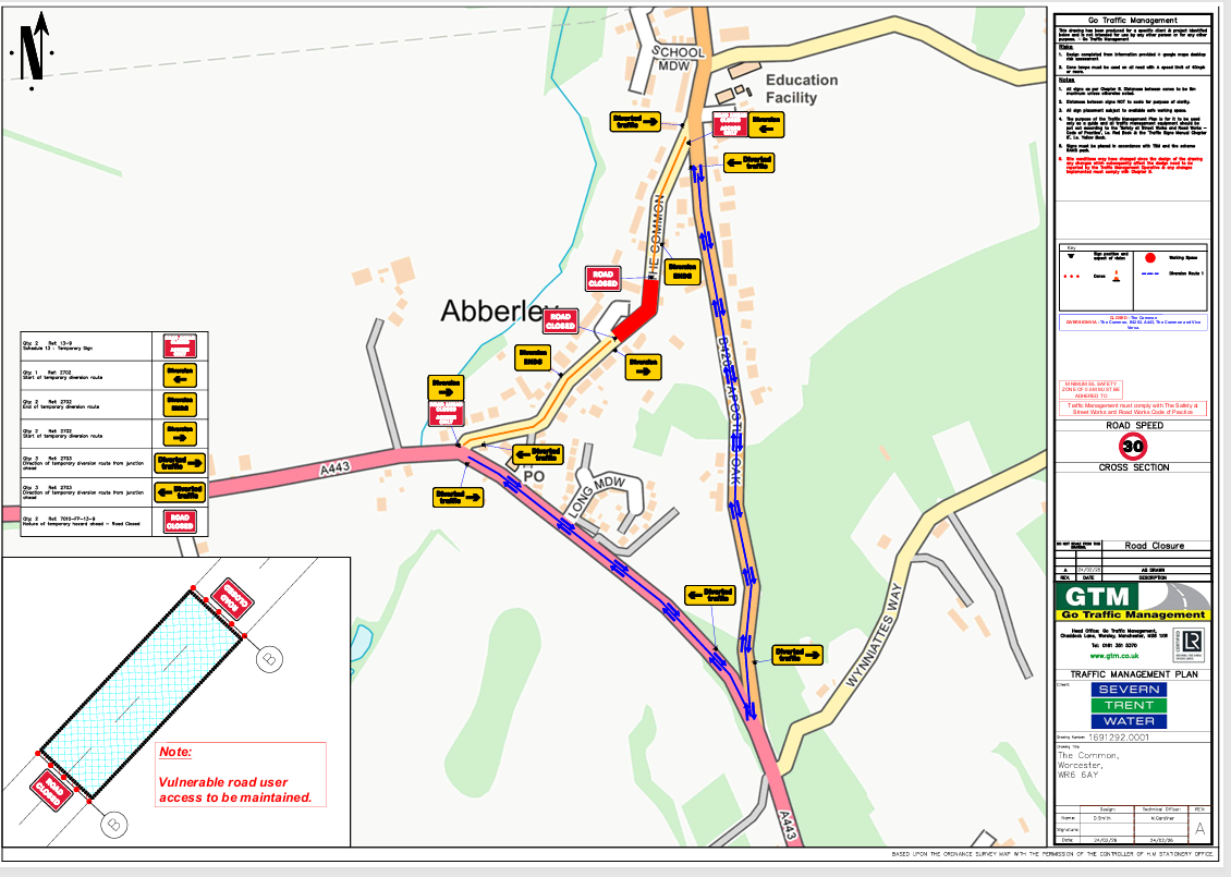 road closure 23 june